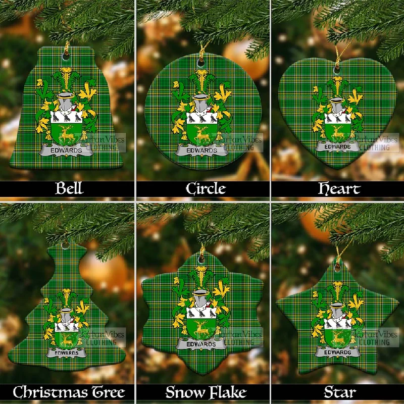 Edwards Irish Clan Tartan Christmas Ceramic Ornament with Coat of Arms Bomber Jacket Denim Jacket Leather Jacket Edwards Irish Clan Tartan Christmas Ceramic Ornament with Coat of Arms Bomber Jacket Denim Jacket Leather Jacket