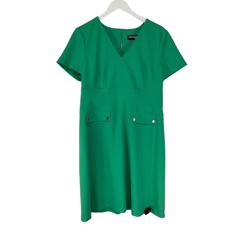 Dress Casual Midi By Karl Lagerfeld In Green, Size: M Fashionable Chiffon Midi Dress Dress Casual Midi By Karl Lagerfeld In Green, Size: M Fashionable Chiffon Midi Dress